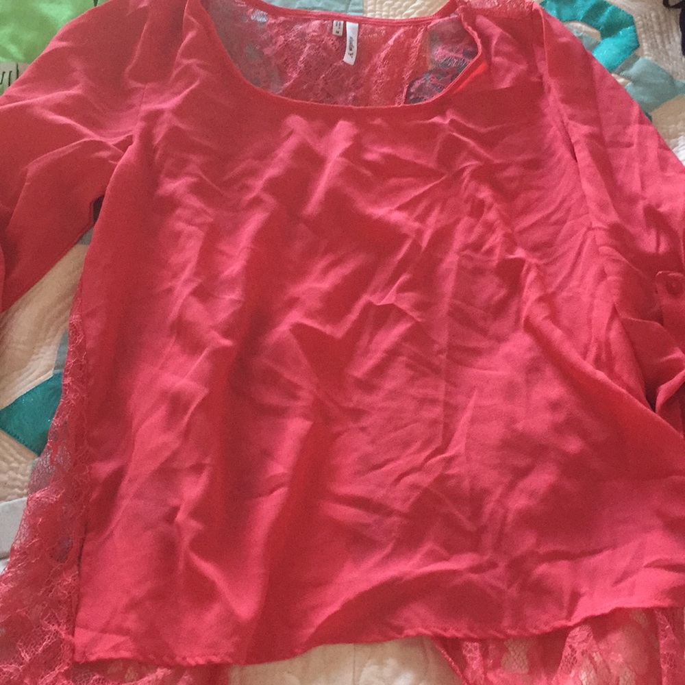 Studio y medium pink lace open back see through